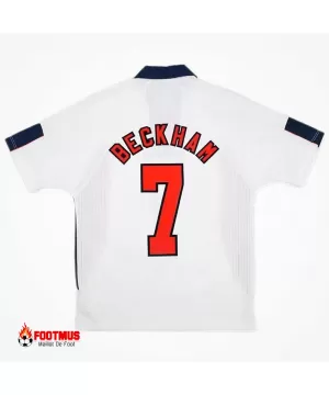 Maillot rétro Angleterre Beckham #7 Réplique domicile Coupe du monde 1998