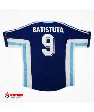 Maillot rétro Argentine Batistuta #9 Extérieur Coupe du Monde 1998