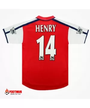 Maillot rétro Arsenal Henry #14 Domicile 2000/01