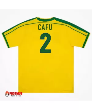 Maillot rétro Brésil Cafu #2 domicile Coupe du monde 1998