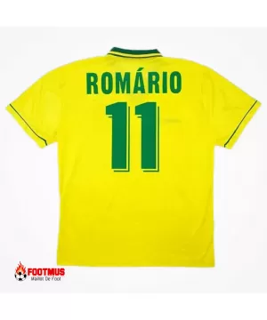 Maillot rétro Brésil Romário #11 domicile Coupe du monde 1994