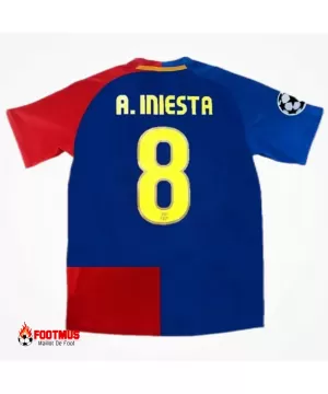 Maillot rétro de la finale de l'UCL de Barcelone A.iniesta #8 Domicile 2008/09