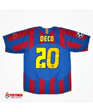 Maillot rétro de la finale de l'UCL de Barcelone Deco #20 Domicile 2005/06