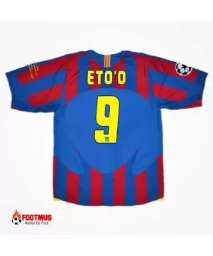 Maillot rétro de la finale de l'UCL de Barcelone Etoo #9 à domicile 2005/06