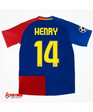 Maillot rétro de la finale de l'UCL de Barcelone Henry #14 à domicile 2008/09