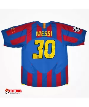 Maillot rétro de la finale de l'UCL Messi #30 de Barcelone à domicile 2005/06