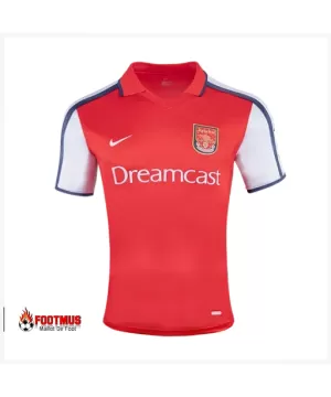 Maillot rétro domicile d'Arsenal 2000/01