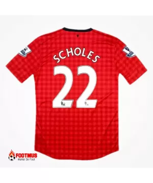 Maillot rétro domicile Manchester United Scholes #22 2012/13