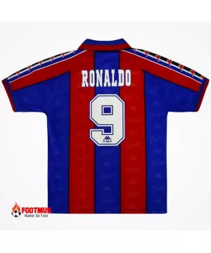 Maillot rétro domicile Ronaldo #9 de Barcelone 1996/97