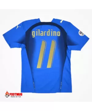 Maillot rétro Italie Gilardino #11 Réplique domicile Coupe du monde 2006