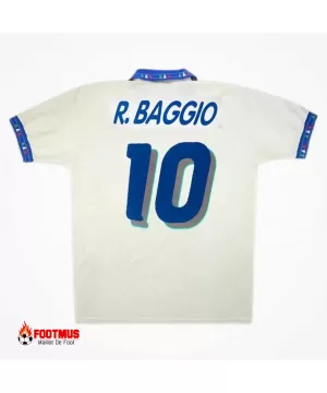 Maillot rétro Italie R.baggio #10 Extérieur Réplique Coupe du Monde 1994