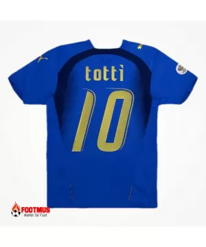 Maillot rétro Italie Totti #10 Réplique domicile Coupe du monde 2006