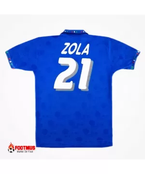 Maillot rétro Italie Zola #21 Réplique domicile Coupe du monde 1994