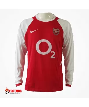 Maillot rétro à manches longues Arsenal Domicile 2002/04