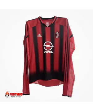 Maillot rétro à manches longues domicile de l'AC Milan 2004/05