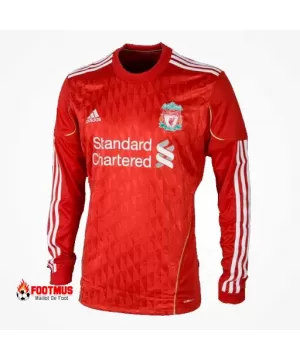 Maillot rétro à manches longues Liverpool Domicile 2011/12