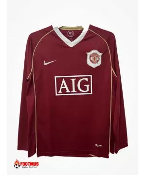 Maillot rétro à manches longues Manchester United Domicile 2006/07