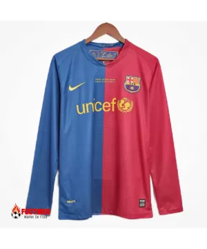 Maillot rétro à manches longues pour la finale de l'UCL de Barcelone 2008/09