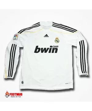 Maillot rétro à manches longues Real Madrid Domicile 2009/10