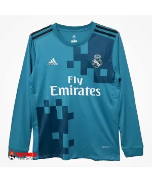 Maillot rétro à manches longues Real Madrid Extérieur 2017/18