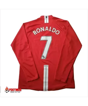 Maillot rétro à manches longues Ronaldo #7 de Manchester United 2007/08