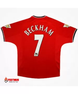 Maillot rétro Manchester United Beckham #7 Domicile 2000/02