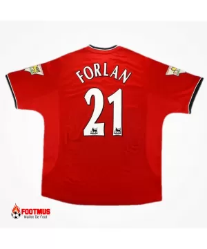 Maillot rétro Manchester United Forlan #21 Domicile 2000/02