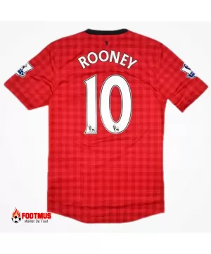 Maillot rétro Manchester United Rooney #10 Domicile 2012/13