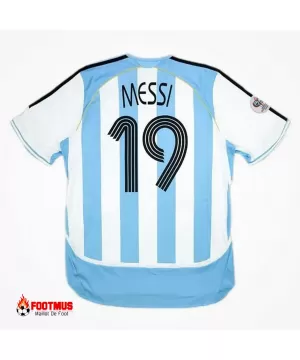 Maillot rétro Messi #19 d'Argentine à domicile Coupe du monde 2006