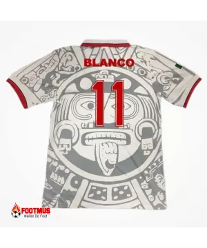 Maillot rétro Mexique Blanco #11 Réplique Extérieur Coupe du Monde 1998