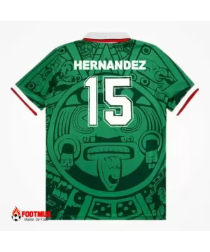 Maillot rétro Mexique Hernandez #15 Réplique domicile Coupe du monde 1998