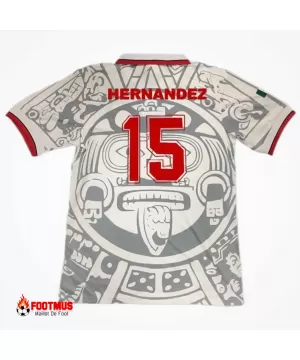 Maillot rétro Mexique Hernandez #15 Réplique Extérieur Coupe du Monde 1998