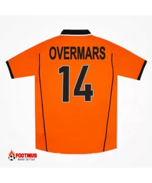 Maillot rétro Overmars #14 des Pays-Bas à domicile, réplique de la Coupe du monde 1998