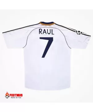 Maillot rétro Real Madrid Raul #7 Domicile 1998/00