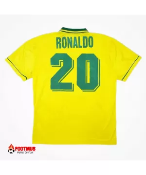 Maillot rétro Ronaldo #20 du Brésil à domicile Coupe du monde 1994