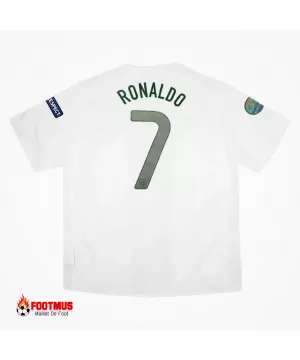 Maillot rétro Ronaldo #7 du Portugal à l'extérieur de la Coupe d'Europe 2012