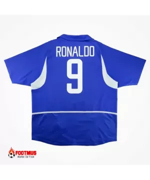 Maillot rétro Ronaldo #9 du Brésil à l'extérieur Coupe du monde 2002