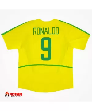 Maillot rétro Ronaldo #9 du Brésil pour la Coupe du monde 2002