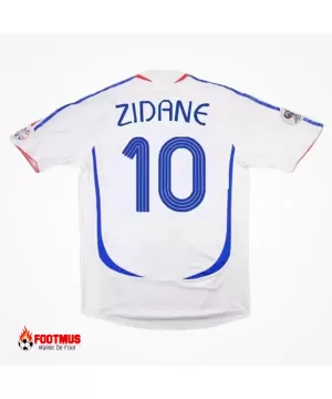 Maillot rétro Zidane #10 de la France à l'extérieur Réplique Coupe du monde 2006