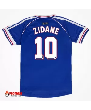 Maillot Rétro Zidane #10 France Domicile Réplique Coupe du Monde 1998