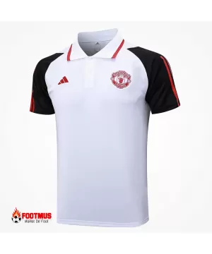 Polo Core Manchester United blanc et noir 2023/24