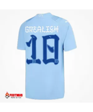 Super Replica Maillot domicile imprimé Manchester City Grealish #10 pour la tournée japonaise 2023/24