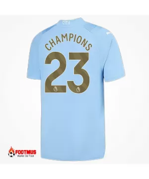 Super Replica Maillot Domicile Manchester City Champions #23 2023/24