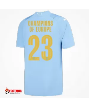 Super Replica Maillot Domicile Manchester City Champions d'Europe #23 2023/24