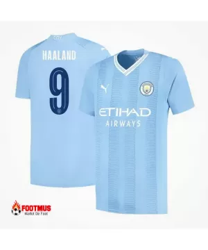 Super Replica Maillot Domicile Manchester City Haaland #9 Ucl Printing 2023/24