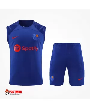 Tenue d'entraînement sans manches Barcelone haut + short Violet 2023/24