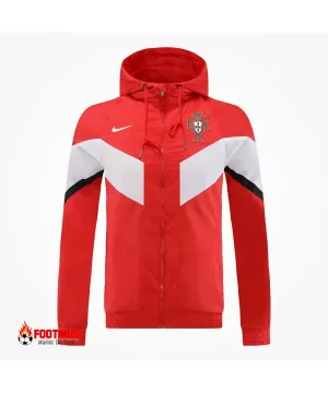 Veste à capuche coupe-vent Portugal Rouge Réplique 2022