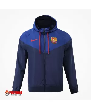 Veste coupe-vent à capuche Barcelone Bleu 2023/24