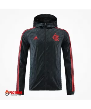 Veste coupe-vent à capuche Cr Flamengo Noir et rouge 2022/23