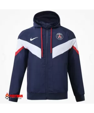 Veste coupe-vent à capuche PSG Bleu marine 2023/24